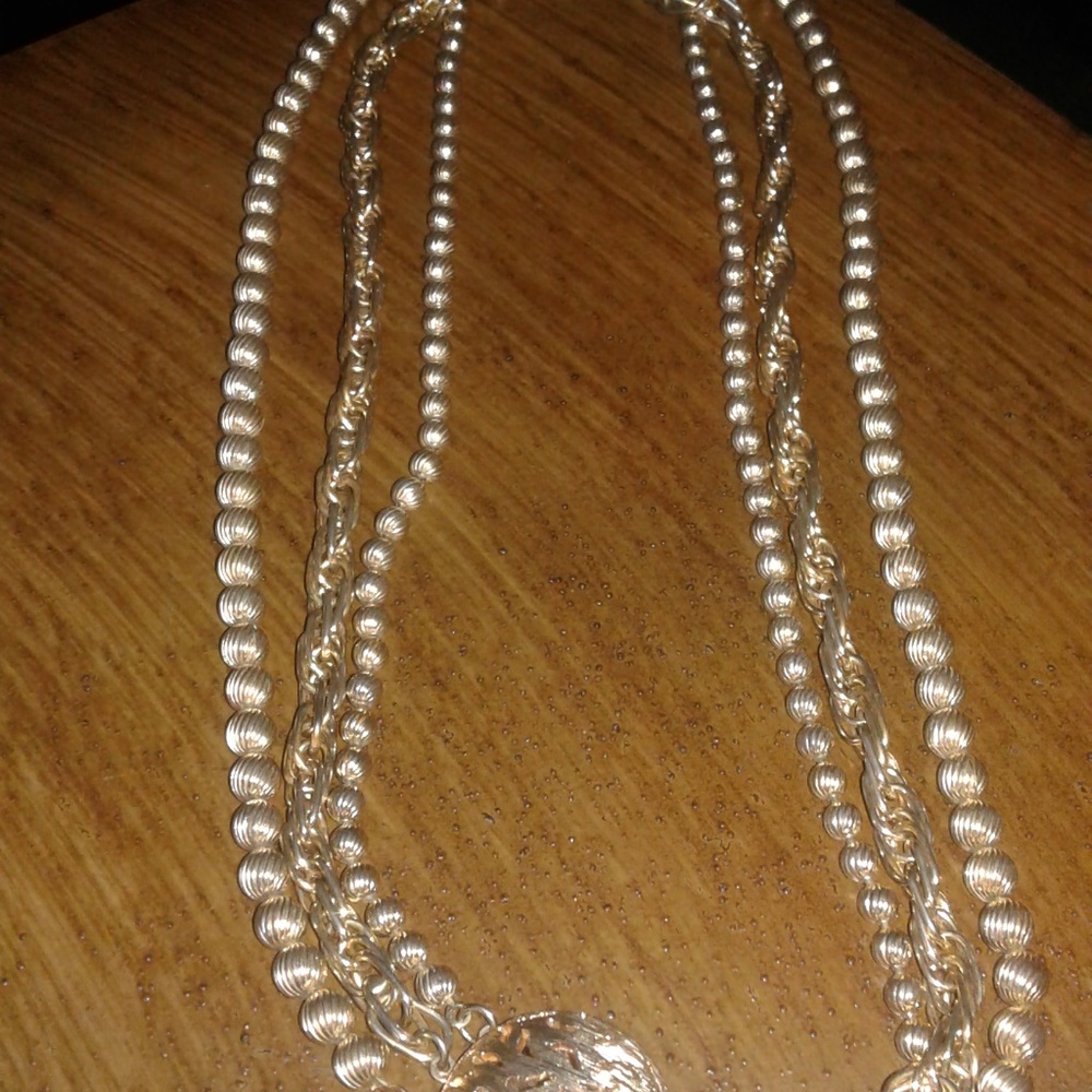 polished goldtone necklace